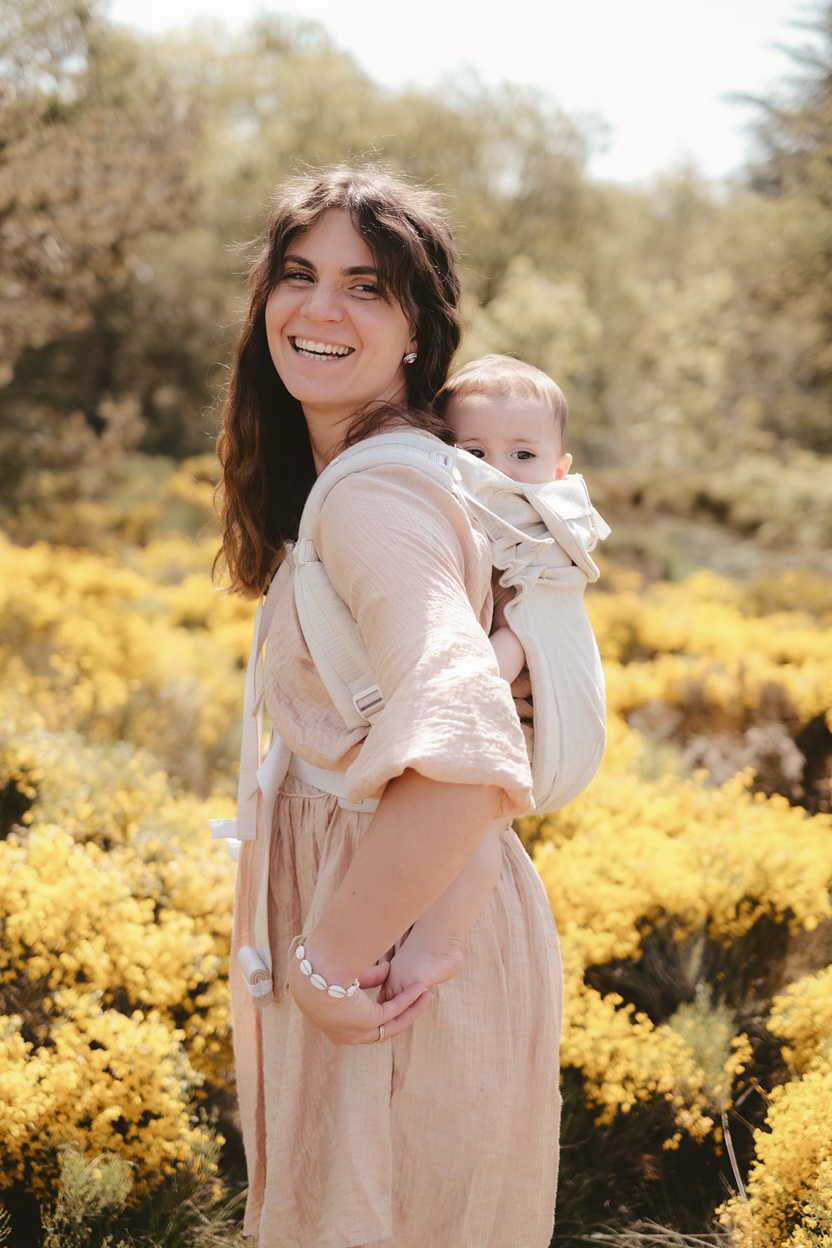 Kangura portabebés Mochila Evolutiva Néobulle Néo V3 Lin Naturel