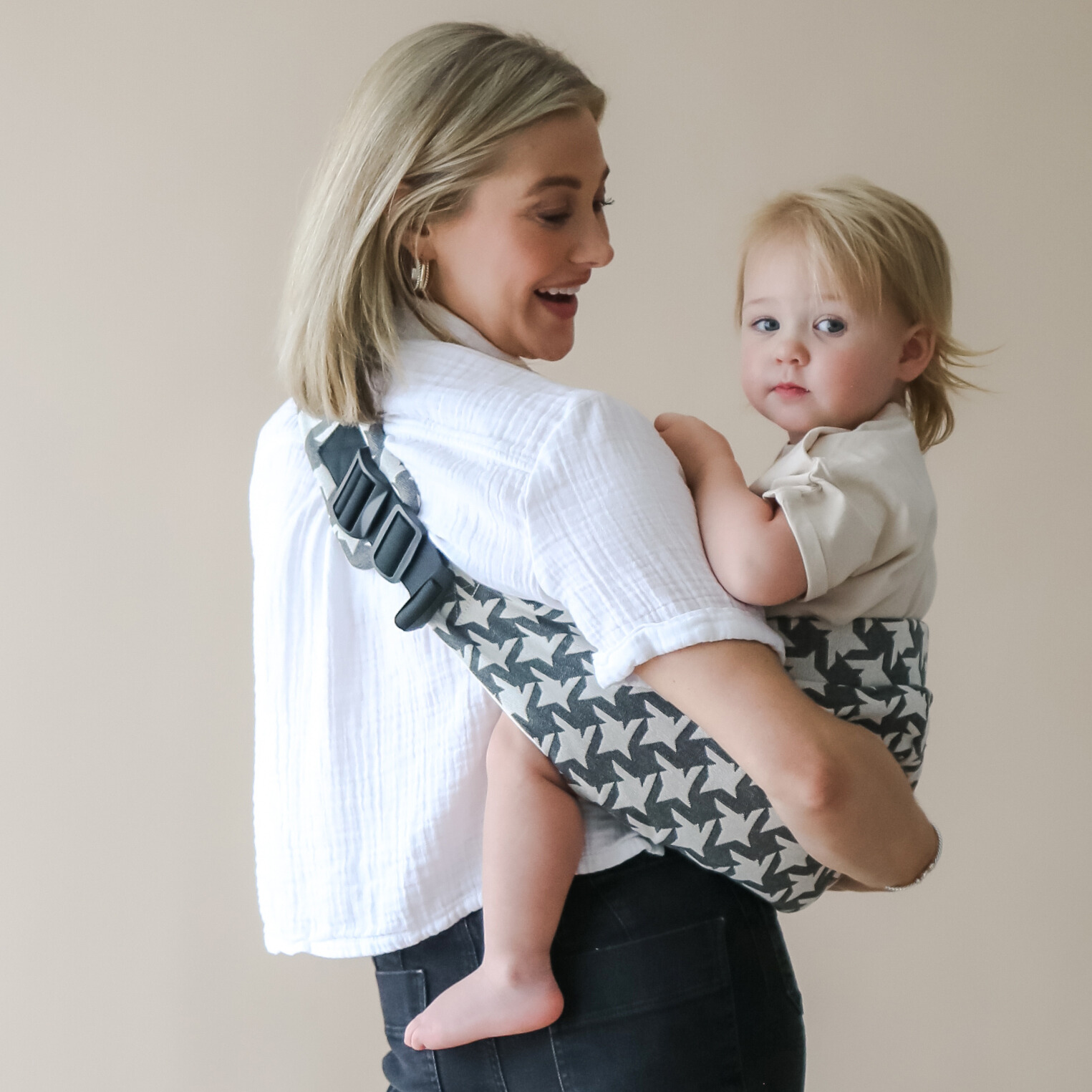 Kangura portanadons Portabebè lleuger Boba Buddy Houndstooth