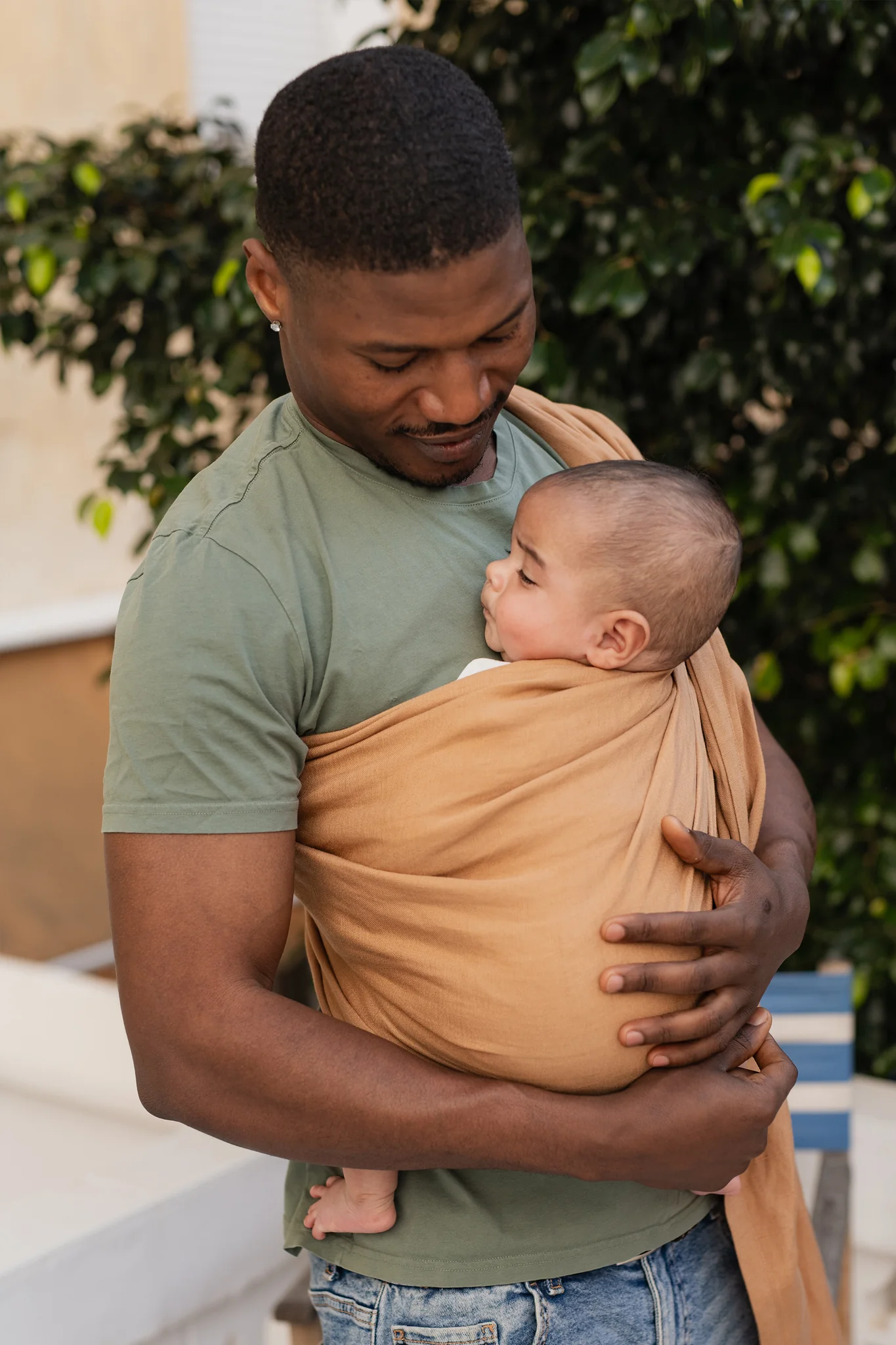 Kangura portabebés Bandolera Portabebé Boba Ring Sling Rye Brown