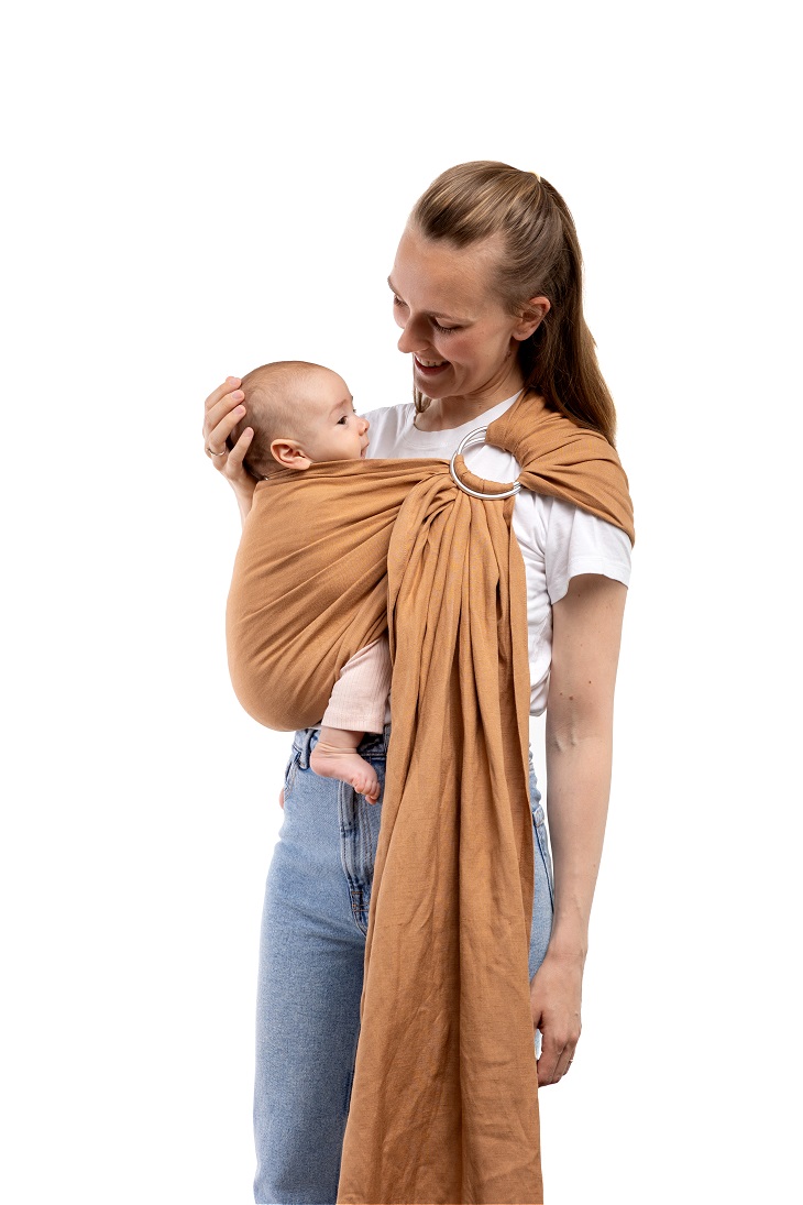 Kangura portabebés Bandolera Portabebé Boba Ring Sling Rye Brown