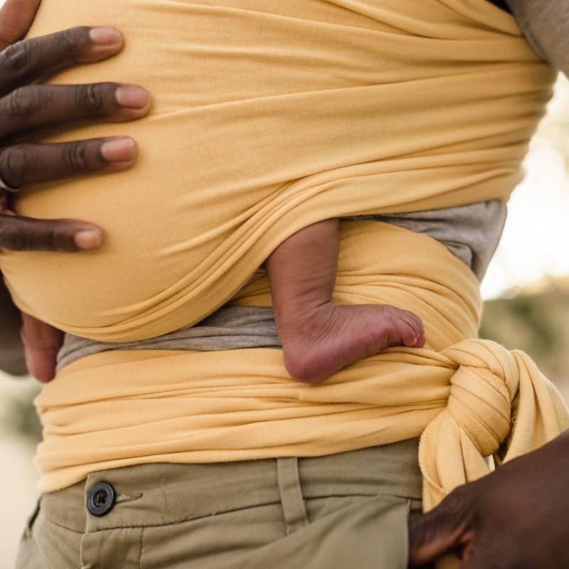 Kangura portabebés Fular elástico portabebés Boba Wrap Serenity Flax