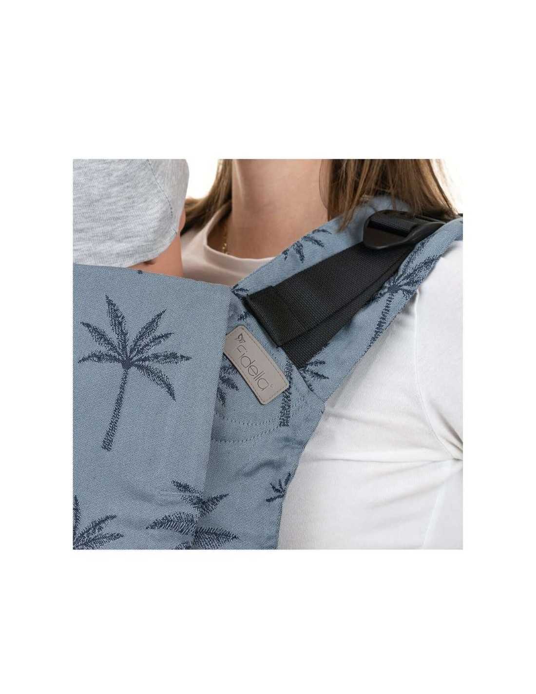 Kangura portabebés Mochila ergonómica Fidella Fusion Bebé Palm Trees Blue