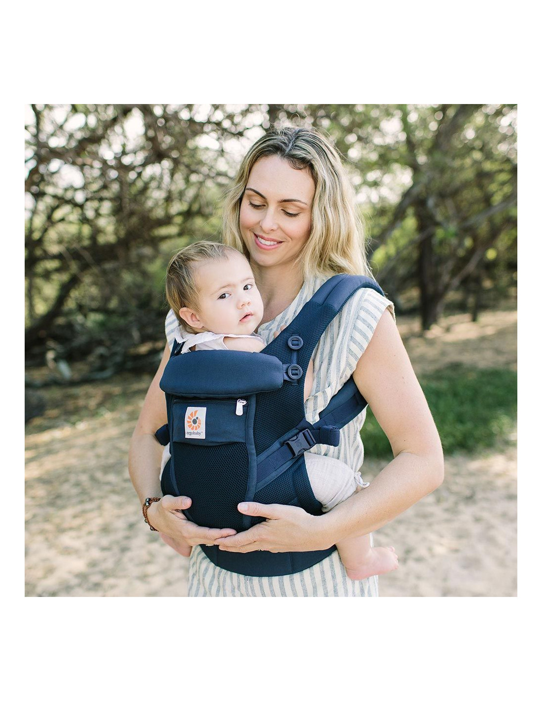 Kangura portabebés Mochila portabebé Ergobaby Adapt Soft Flex Mesh - Midnight Blue