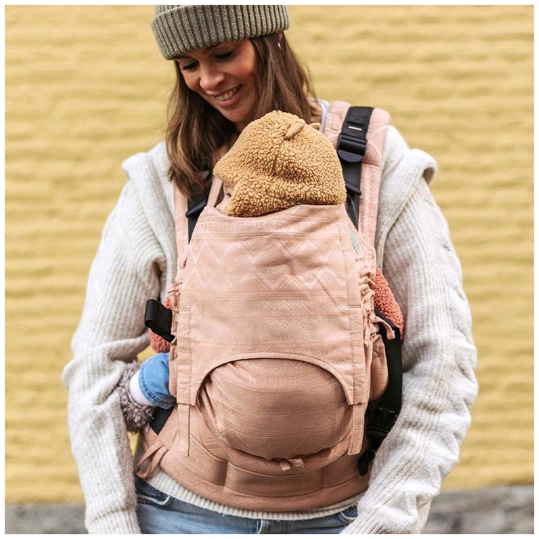 Kangura portabebés Mochila ergonómica Fidella Fusion Toddler 2.0 Cubic Lines Tuscany
