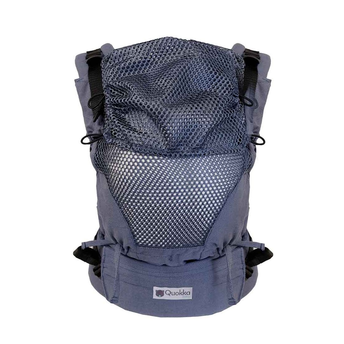 Kangura portabebés Mochila Portabebés Quokkababy Mesh Denim Blue