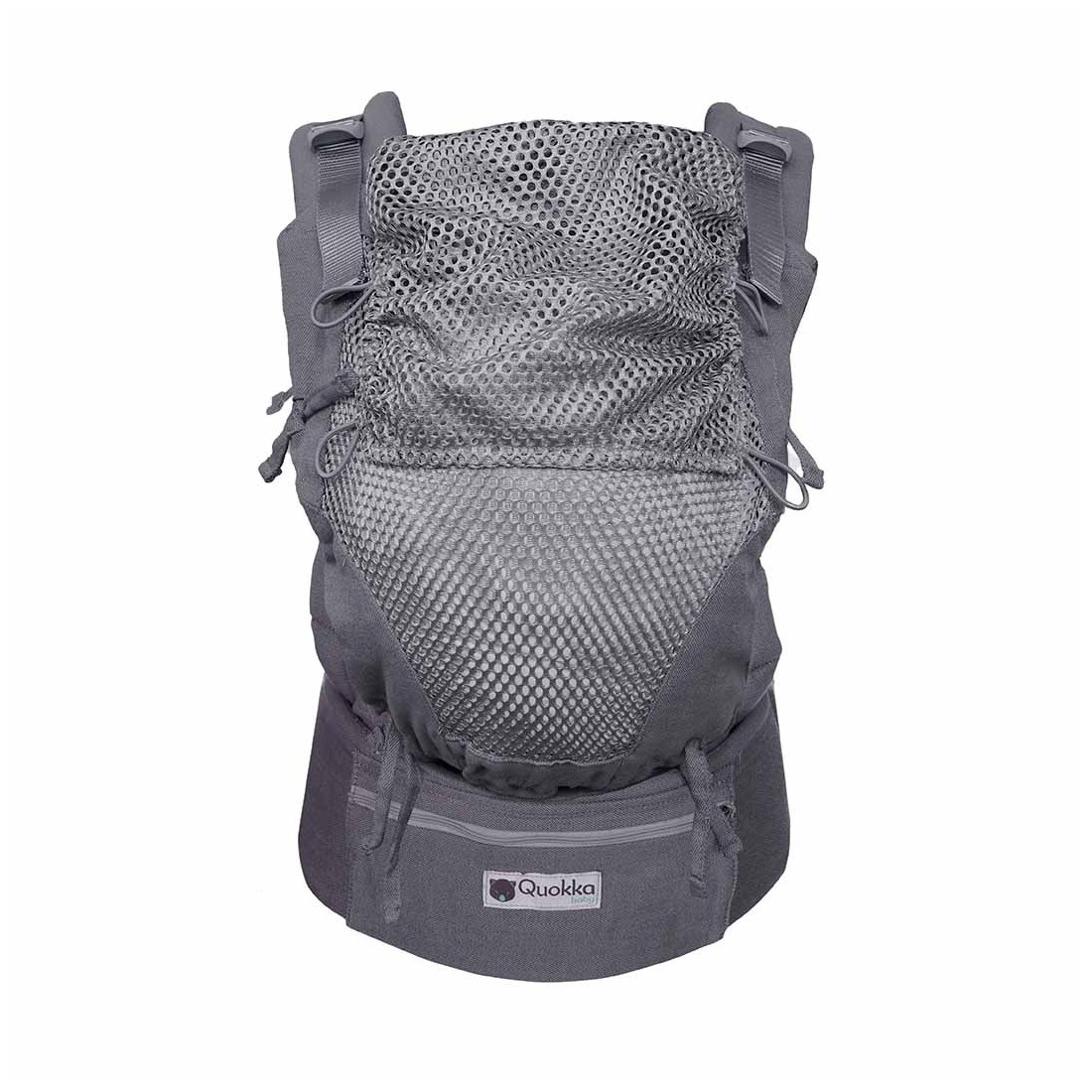 Kangura portabebés Mochila Portabebés Quokkababy Mesh Light Grey
