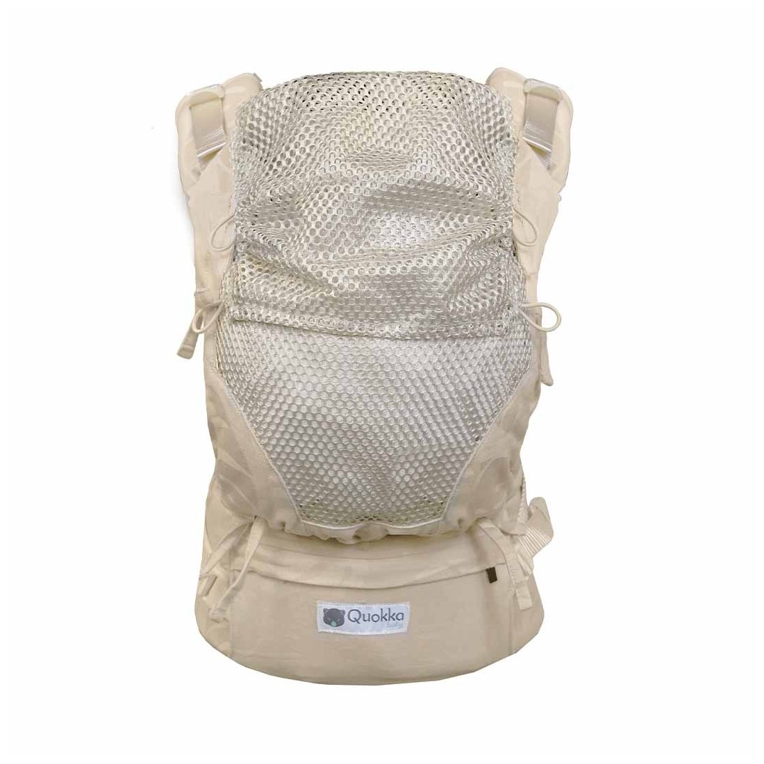 Kangura portabebés Mochila Portabebés Quokkababy Mesh Taupe Leaves