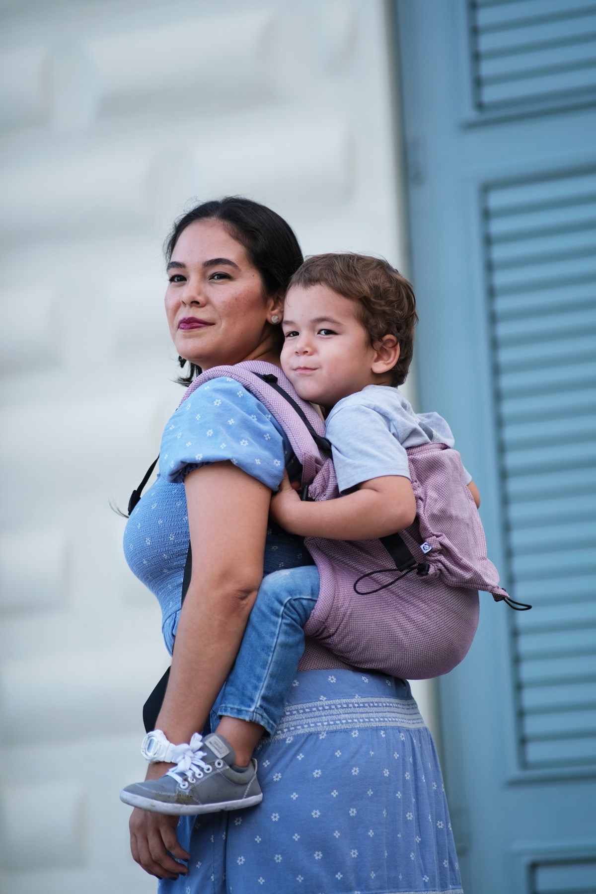 Kangura portabebés Mochila Evolutiva Portabebé Neko Smart Toddler Cotton candy (Algodón orgánico)
