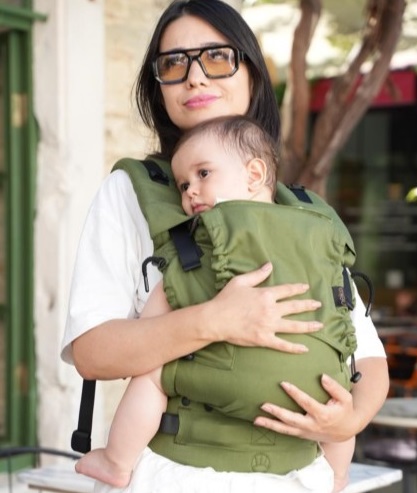 Kangura portanadons Motxilla Evolutiva Portabebé Neko Smart Baby Matcha (100% algodón orgánico)